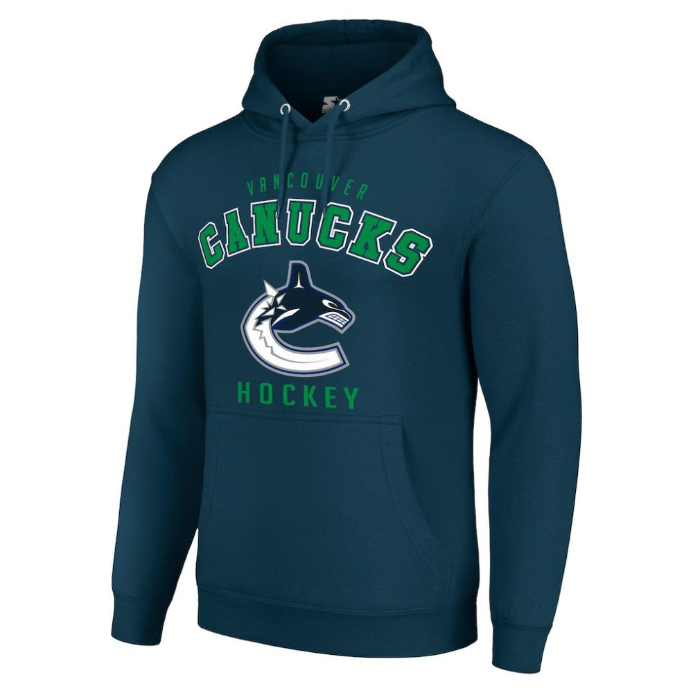 Vancouver Canucks - Starter Logo Pullover Hoodie Navy