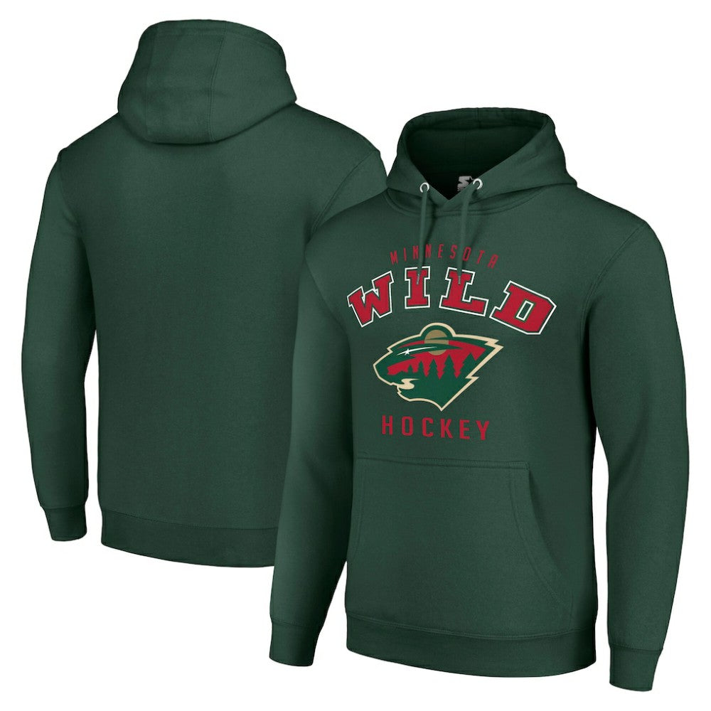 Minnesota Wild - Starter Logo Pullover Hoodie Green