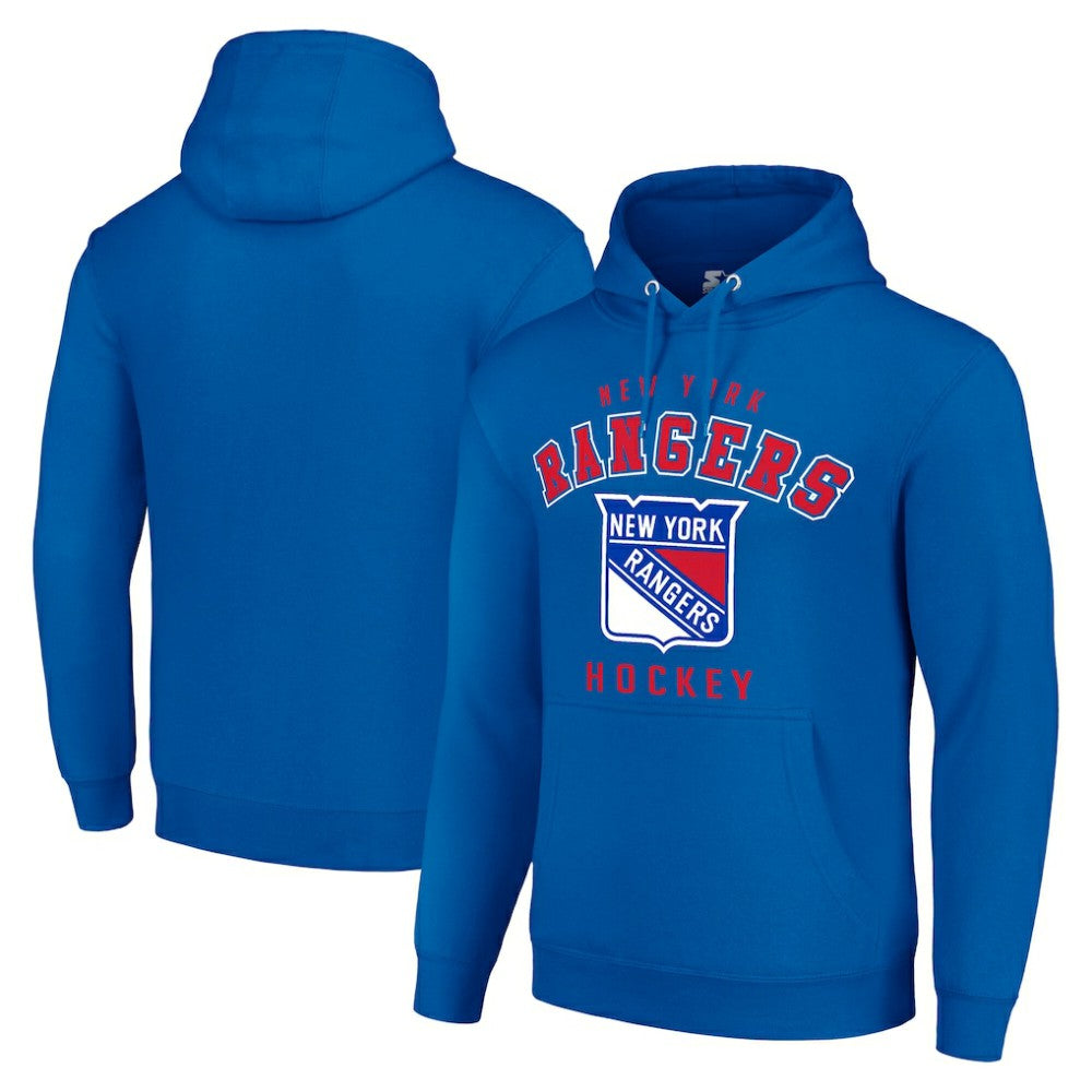 New York Rangers Starter Logo Pullover Hoodie Royal