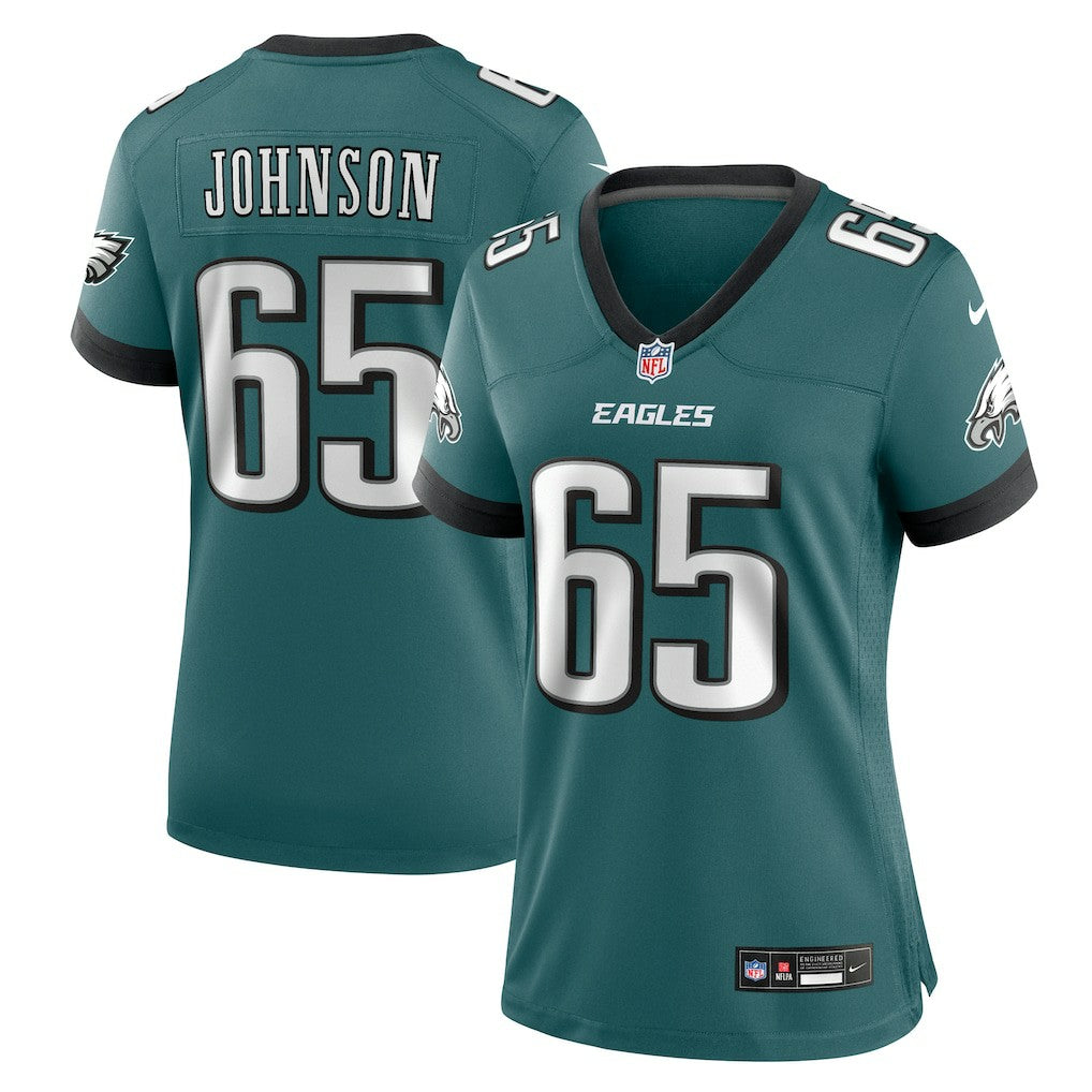 Lane Johnson Philadelphia Eagles Women's Team Game Jersey Midnight Green - Nike
