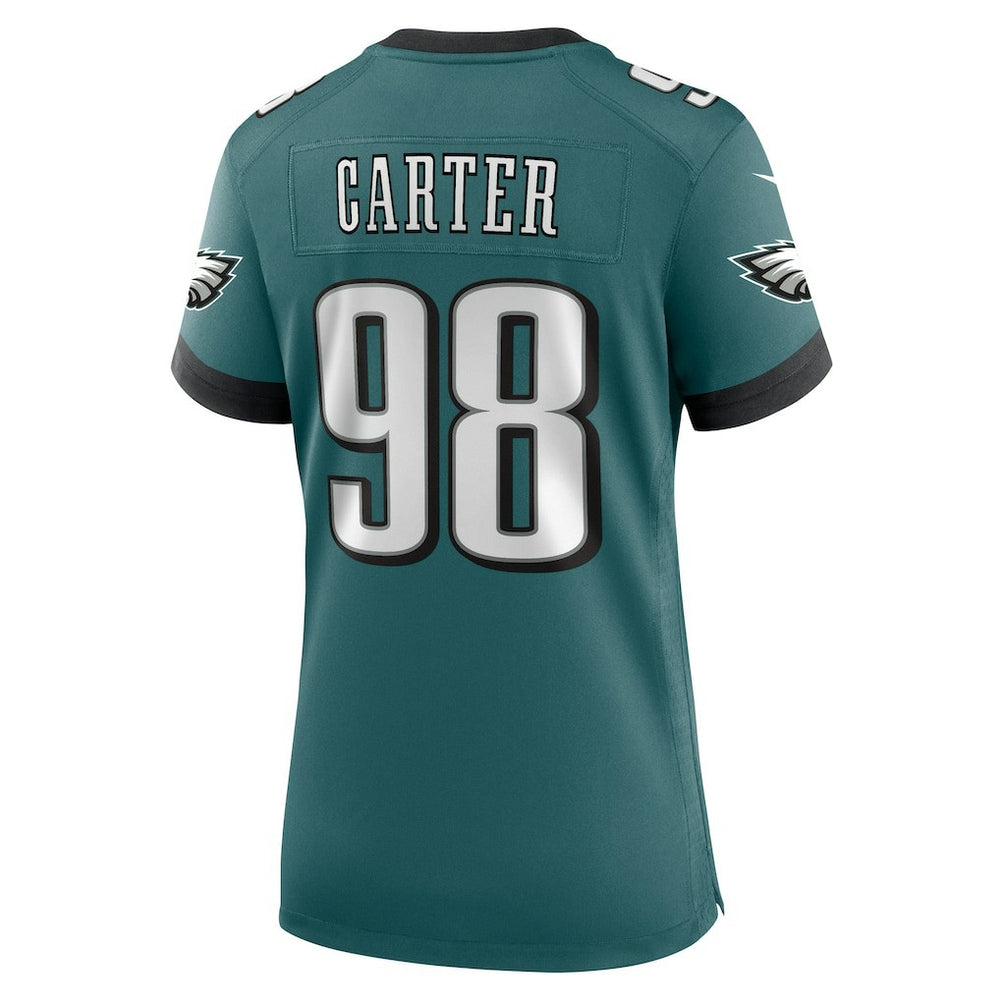 Jalen Carter Philadelphia Eagles Women's Team Game Jersey Midnight Green - Nike