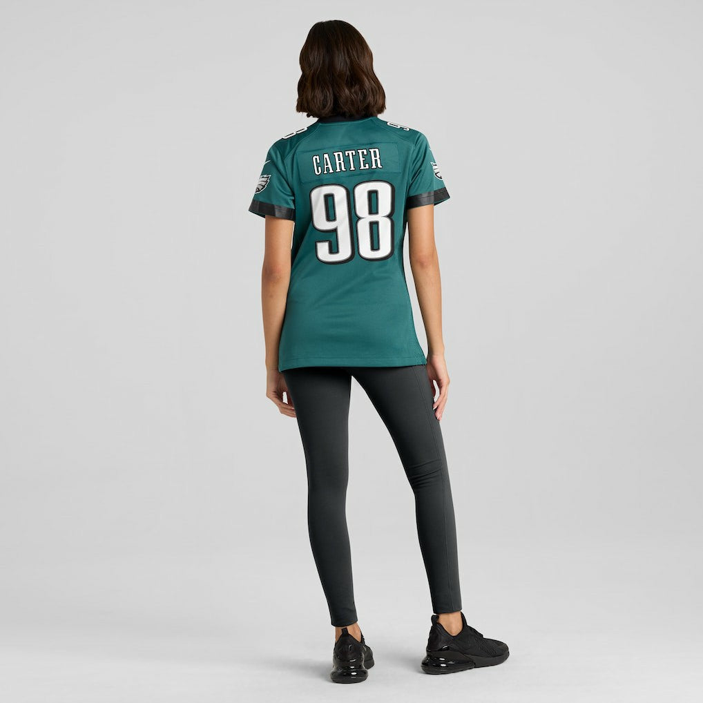 Jalen Carter Philadelphia Eagles Women's Team Game Jersey Midnight Green - Nike