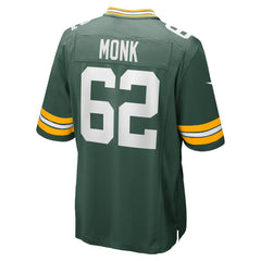 Jacob Monk Green Bay Packers Game Jersey Green - Nike
