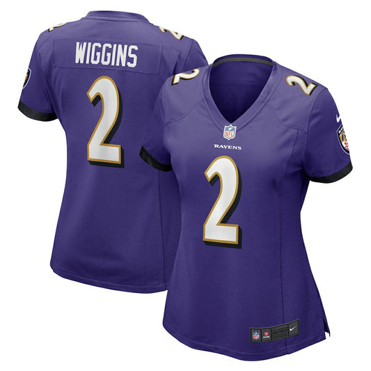 Nate Wiggins Baltimore Ravens Women's Game Jersey - Purple | NFL Jerseys