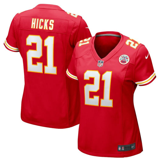 Jaden Hicks Kansas City Chiefs Women's Game Jersey - Red | NFL Jerseys