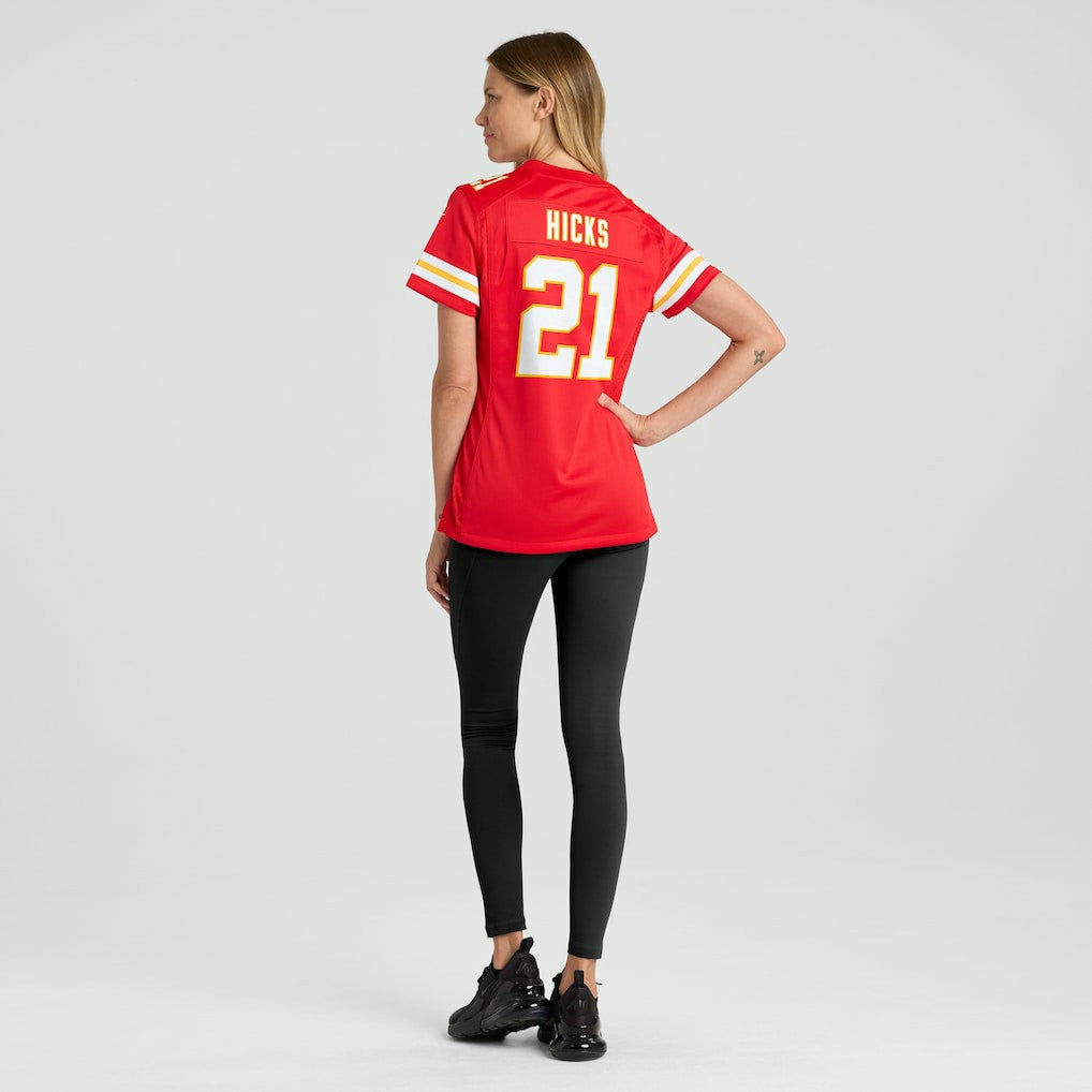 Jaden Hicks Kansas City Chiefs Women's Game Jersey - Red | NFL Jerseys