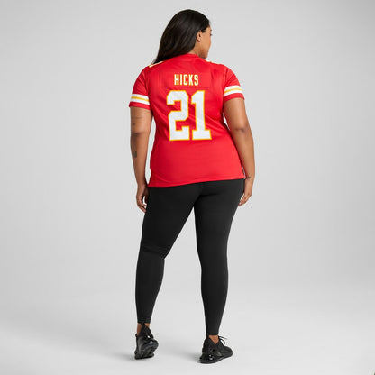 Jaden Hicks Kansas City Chiefs Women's Game Jersey - Red | NFL Jerseys
