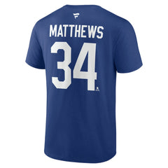 Auston Matthews Toronto Maple Leafs - Fanatics Authentic Stack Name & Number T-Shirt Blue