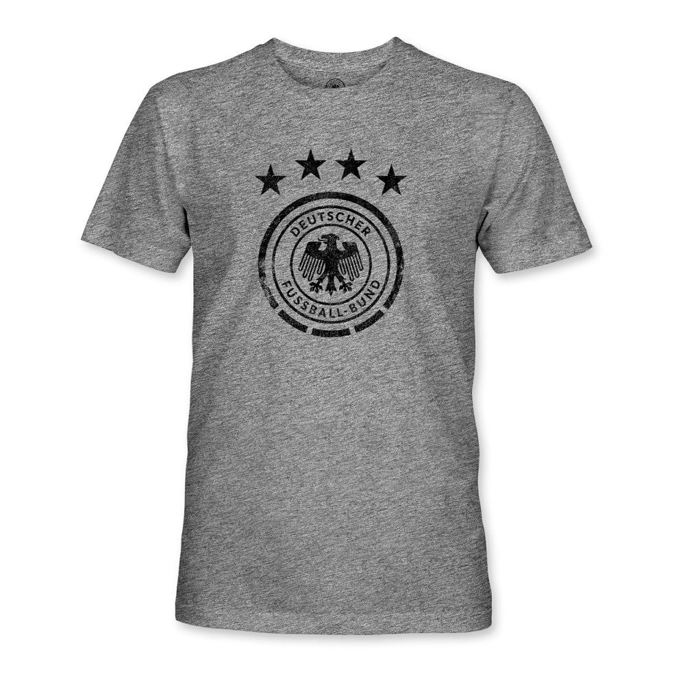 Germany National Team 1863FC Mono Badge Vintage Tri-Blend T-Shirts - Heather Gray