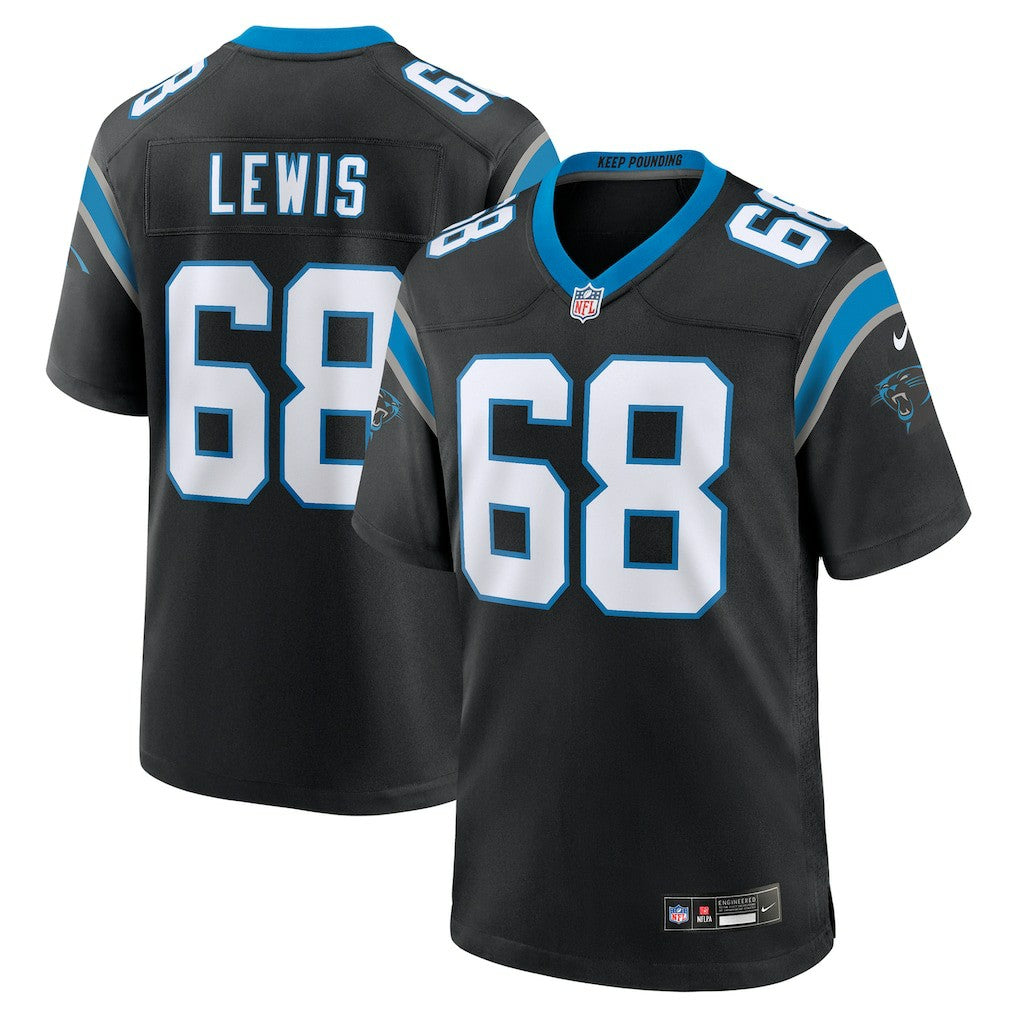 Damien Lewis Carolina Panthers Game Jersey - Black | NFL Jerseys
