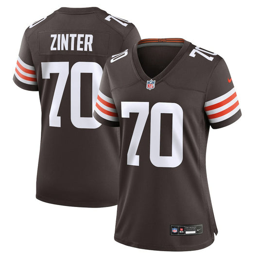 Zak Zinter Cleveland Browns Women's Game Jersey - Brown | NFL Jerseys