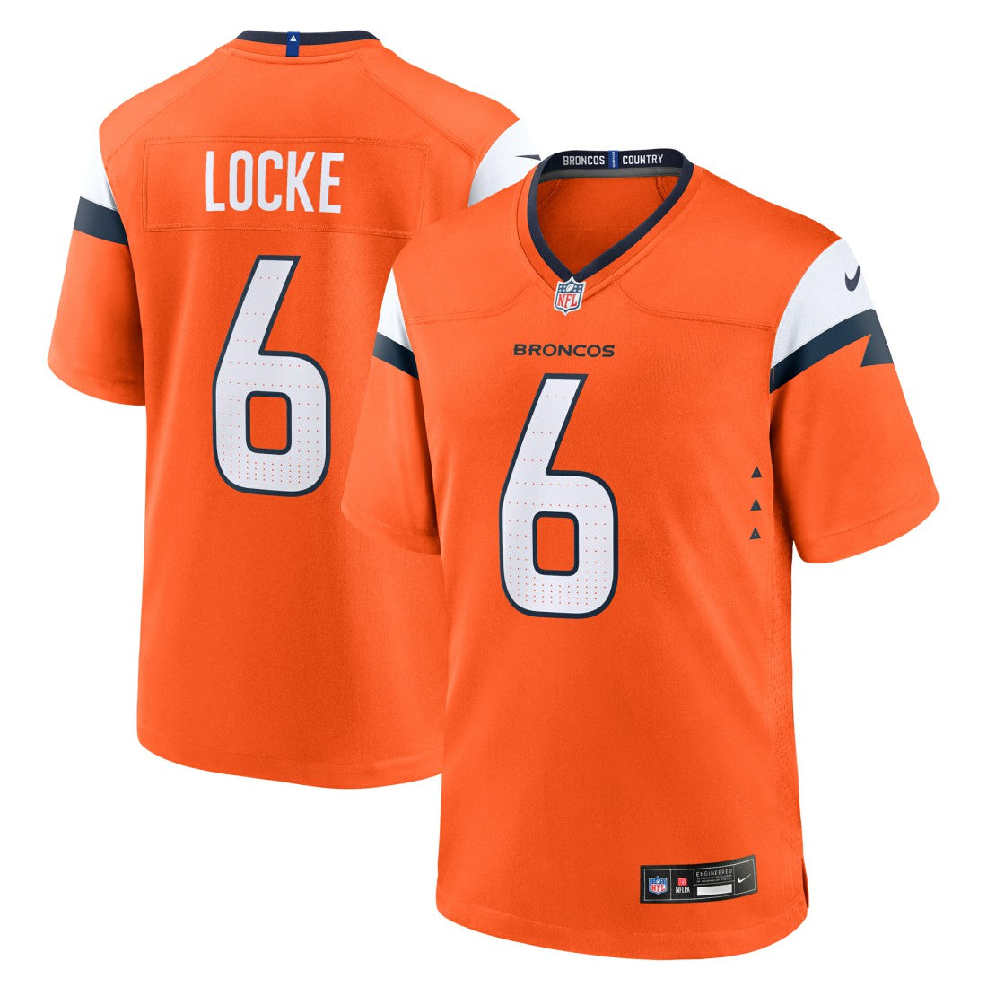 P.J. Locke Denver Broncos Team Game Jersey Orange - Nike