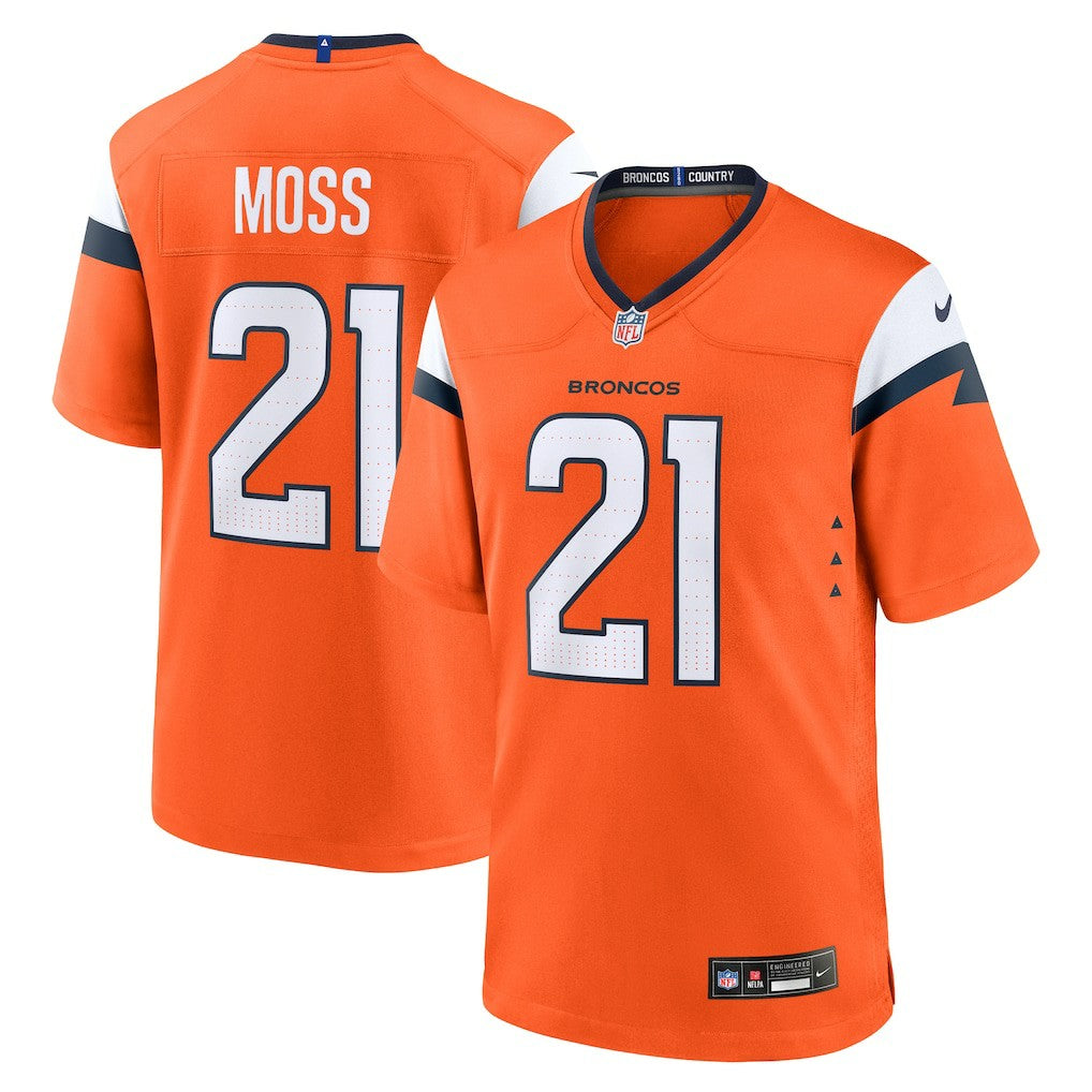 Riley Moss Denver Broncos Team Game Jersey Orange - Nike