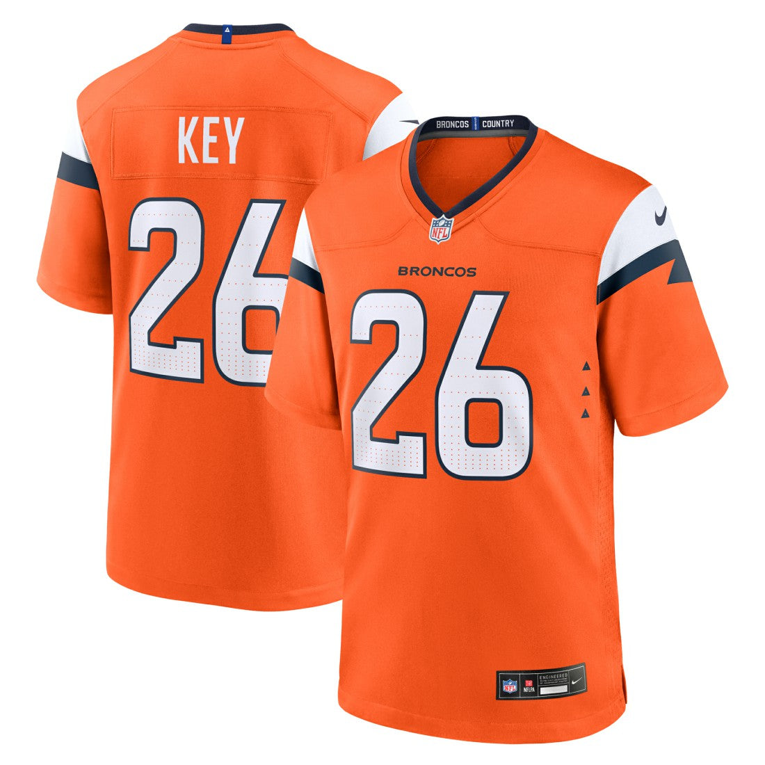 Devon Key Denver Broncos Team Game Jersey Orange - Nike