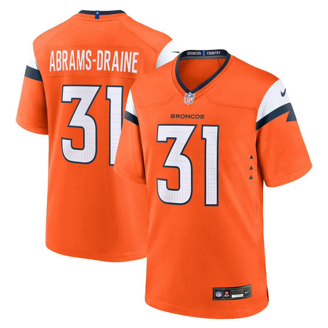 Kris Abrams-Draine Denver Broncos Team Game Jersey Orange - Nike