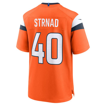 Justin Strnad Denver Broncos Team Game Jersey - Orange | NFL Jerseys