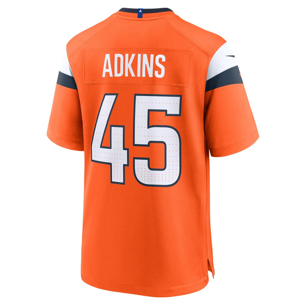 Nate Adkins Denver Broncos Team Game Jersey Orange - Nike