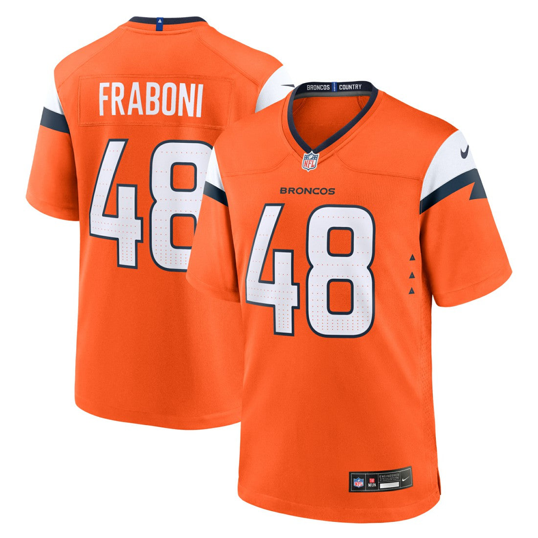 Mitchell Fraboni Denver Broncos Team Game Jersey Orange - Nike