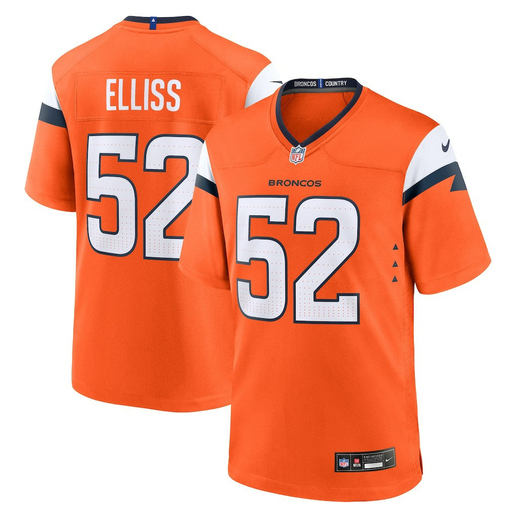 Jonah Elliss Denver Broncos Team Game Jersey - Orange | NFL Jerseys