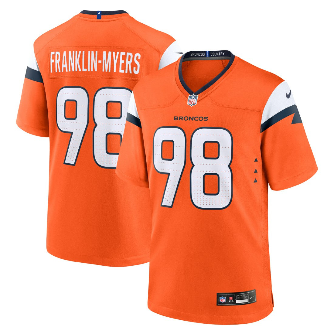 John Franklin-Myers Denver Broncos Team Game Jersey Orange - Nike