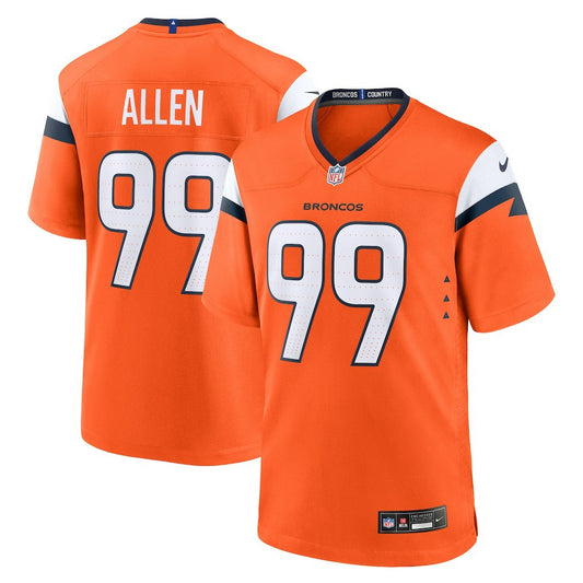 Zach Allen Denver Broncos Team Game Jersey - Orange | NFL Jerseys