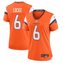 P.J. Locke Denver Broncos Women's Team Game Jersey Orange - Nike
