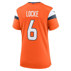 P.J. Locke Denver Broncos Women's Team Game Jersey Orange - Nike