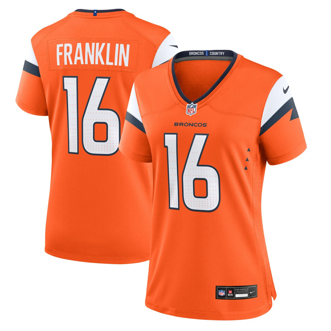 Troy Franklin Denver Broncos Women's Team Game Jersey Orange - Nike