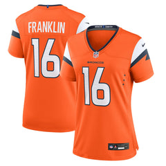 Troy Franklin Denver Broncos Women's Team Game Jersey Orange - Nike