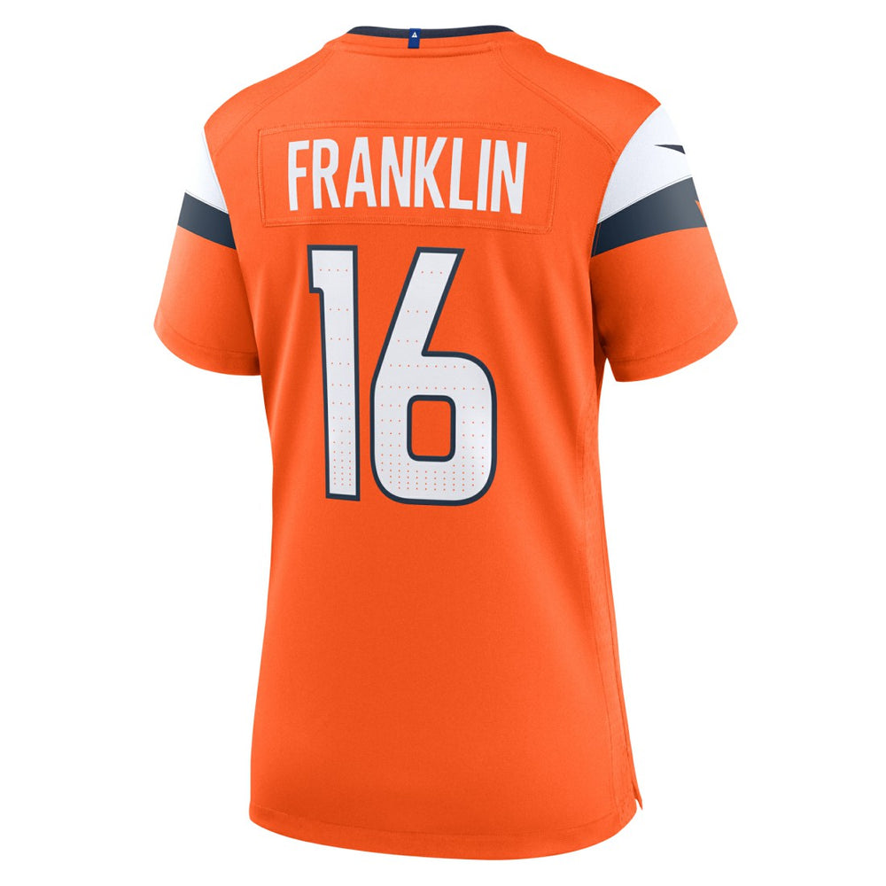 Troy Franklin Denver Broncos Women's Team Game Jersey Orange - Nike
