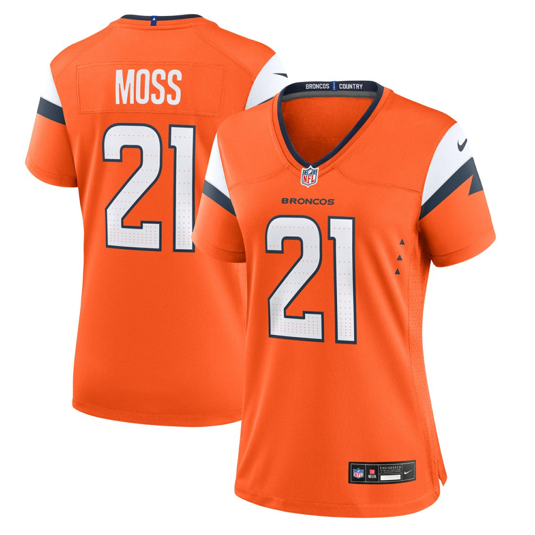 Riley Moss Denver Broncos Women's Team Game Jersey Orange - Nike