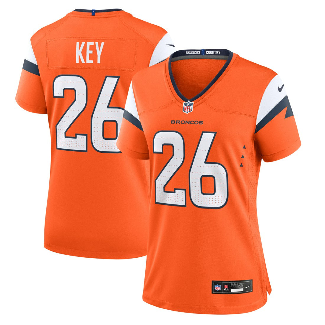 Devon Key Denver Broncos Women's Team Game Jersey Orange - Nike