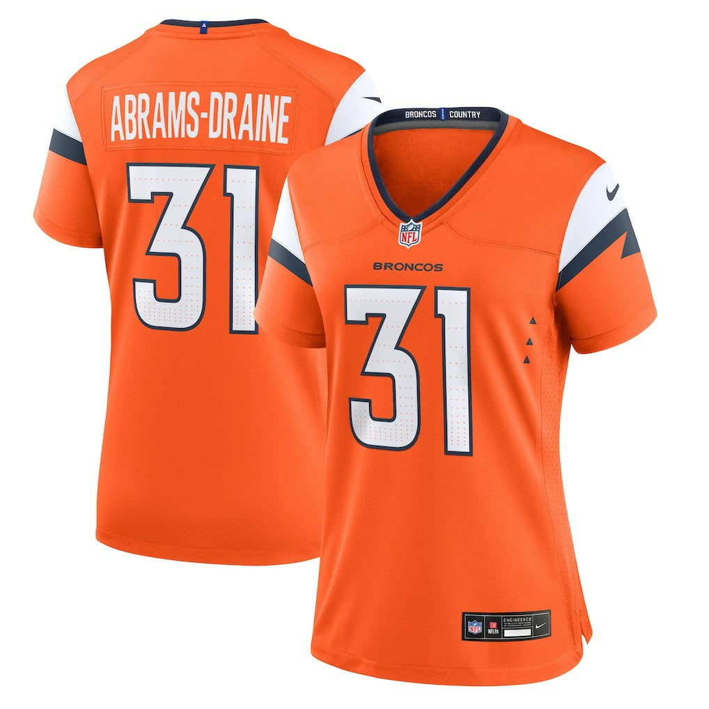 Kris Abrams-Draine Denver Broncos Women's Team Game Jersey Orange - Nike