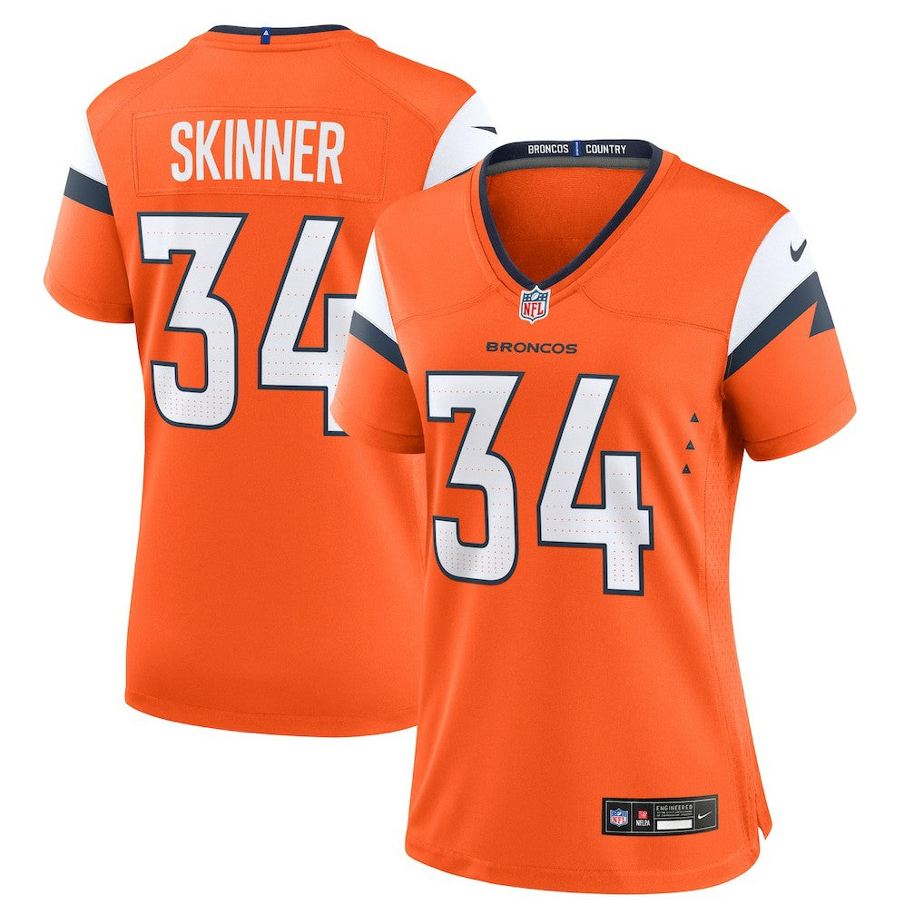 JL Skinner Denver Broncos Women's Team Game Jersey Orange - Nike