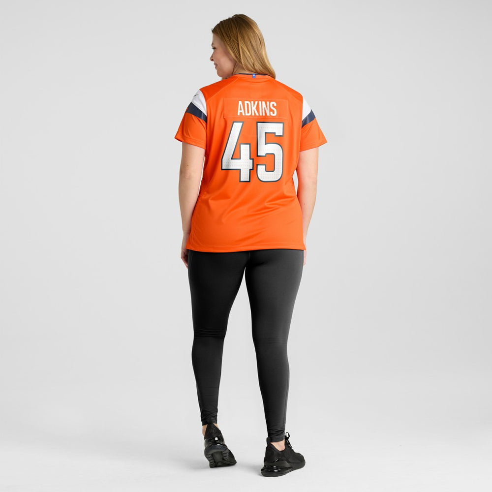 Nate Adkins Denver Broncos Women's Team Game Jersey Orange - Nike