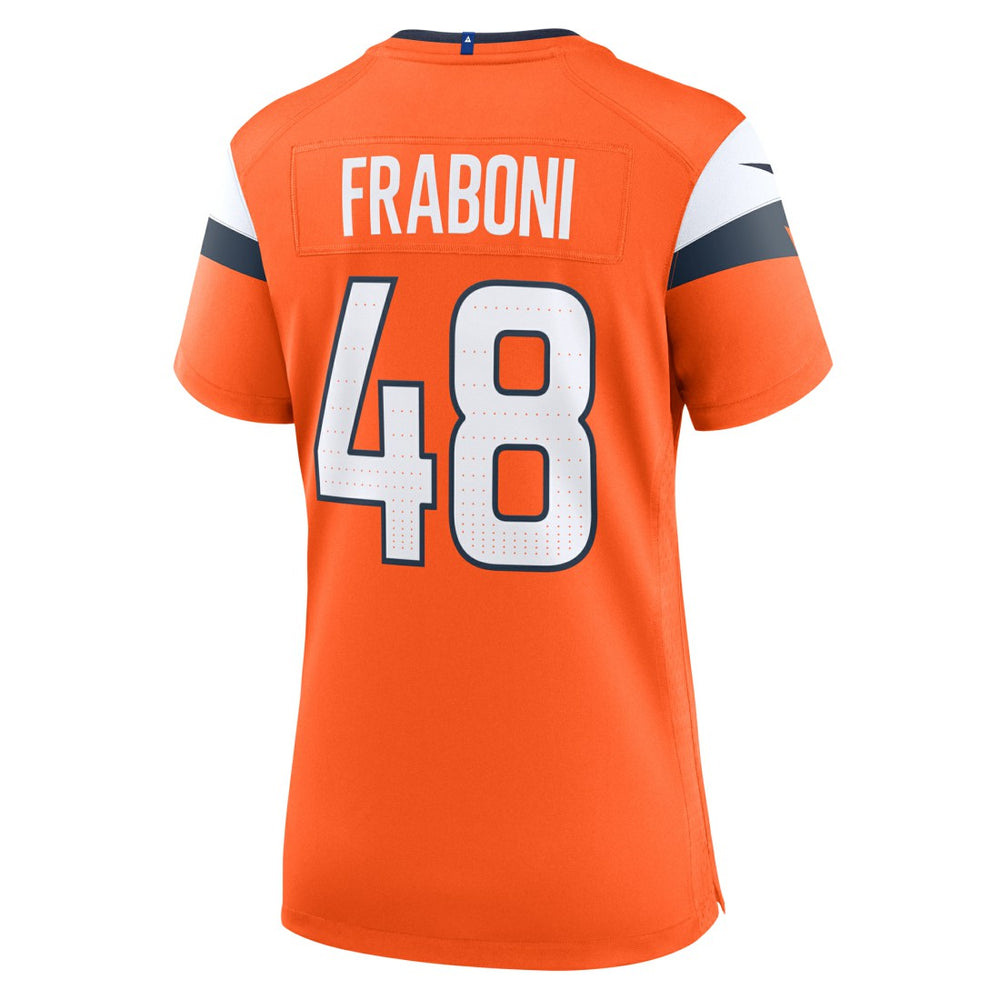 Mitchell Fraboni Denver Broncos Women's Team Game Jersey Orange - Nike