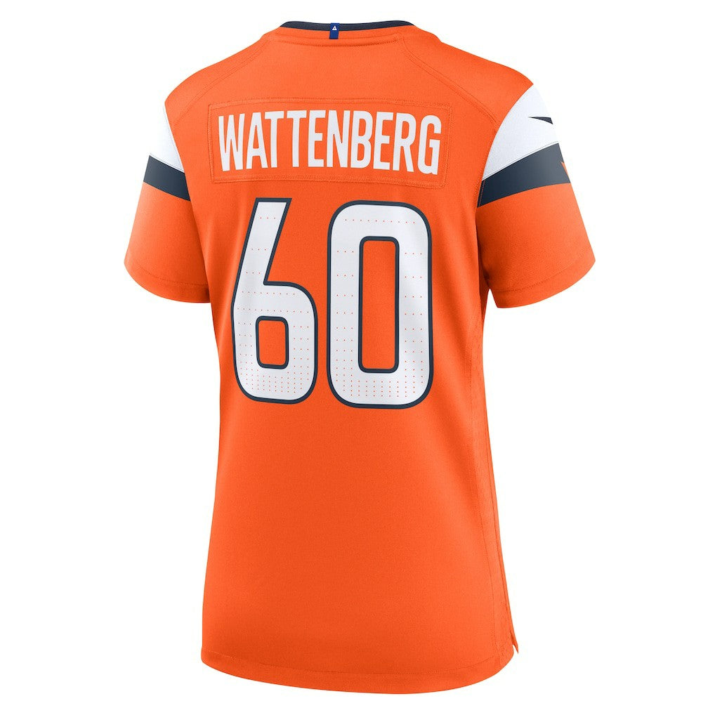 Luke Wattenberg Denver Broncos Women's Team Game Jersey - Orange | NFL Jerseys