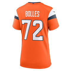 Garett Bolles Denver Broncos Women's Team Game Jersey Orange - Nike