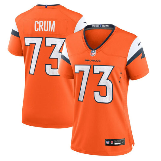 Frank Crum Denver Broncos Women's Team Game Jersey - Orange | NFL Jerseys