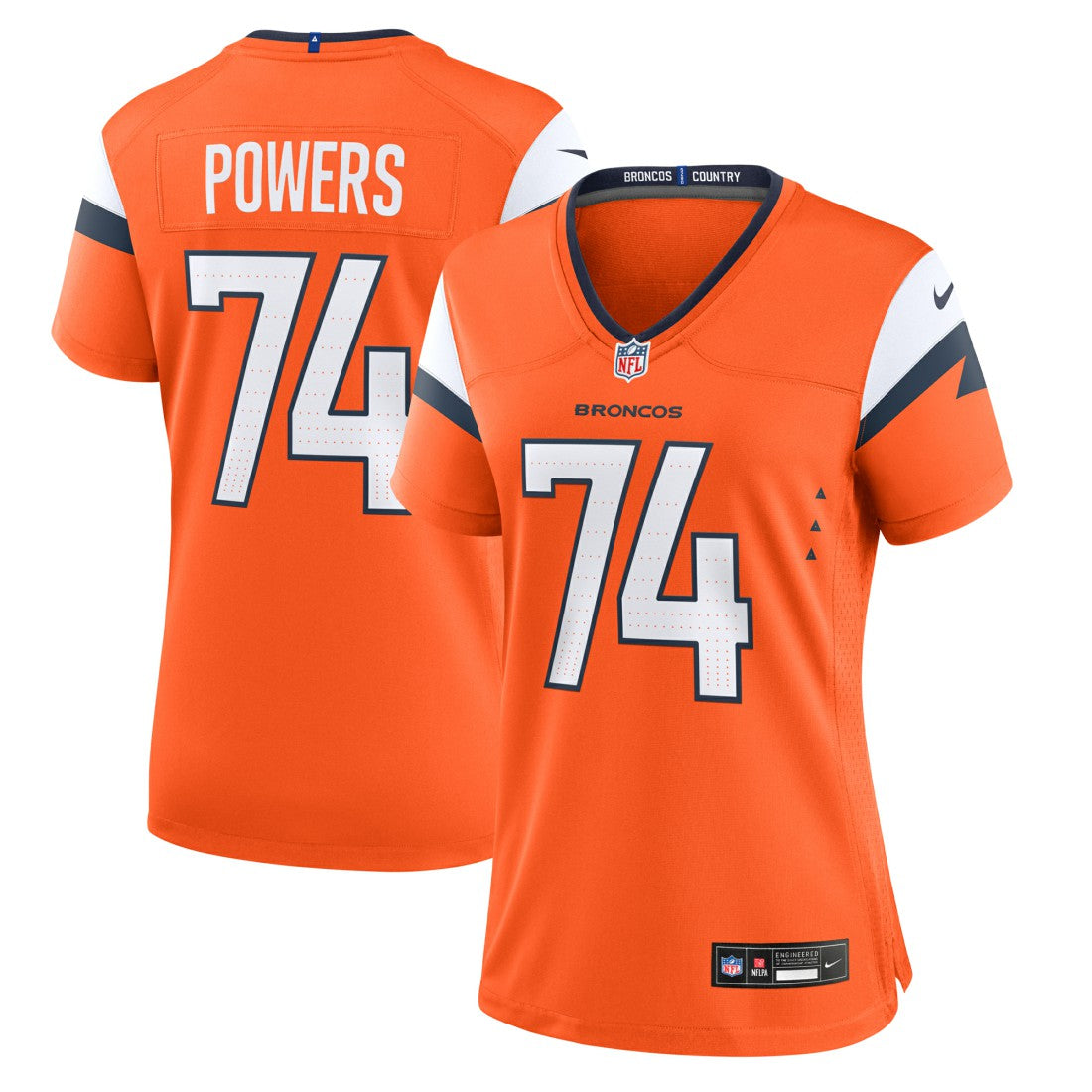 Ben Powers Denver Broncos Women's Team Game Jersey Orange - Nike