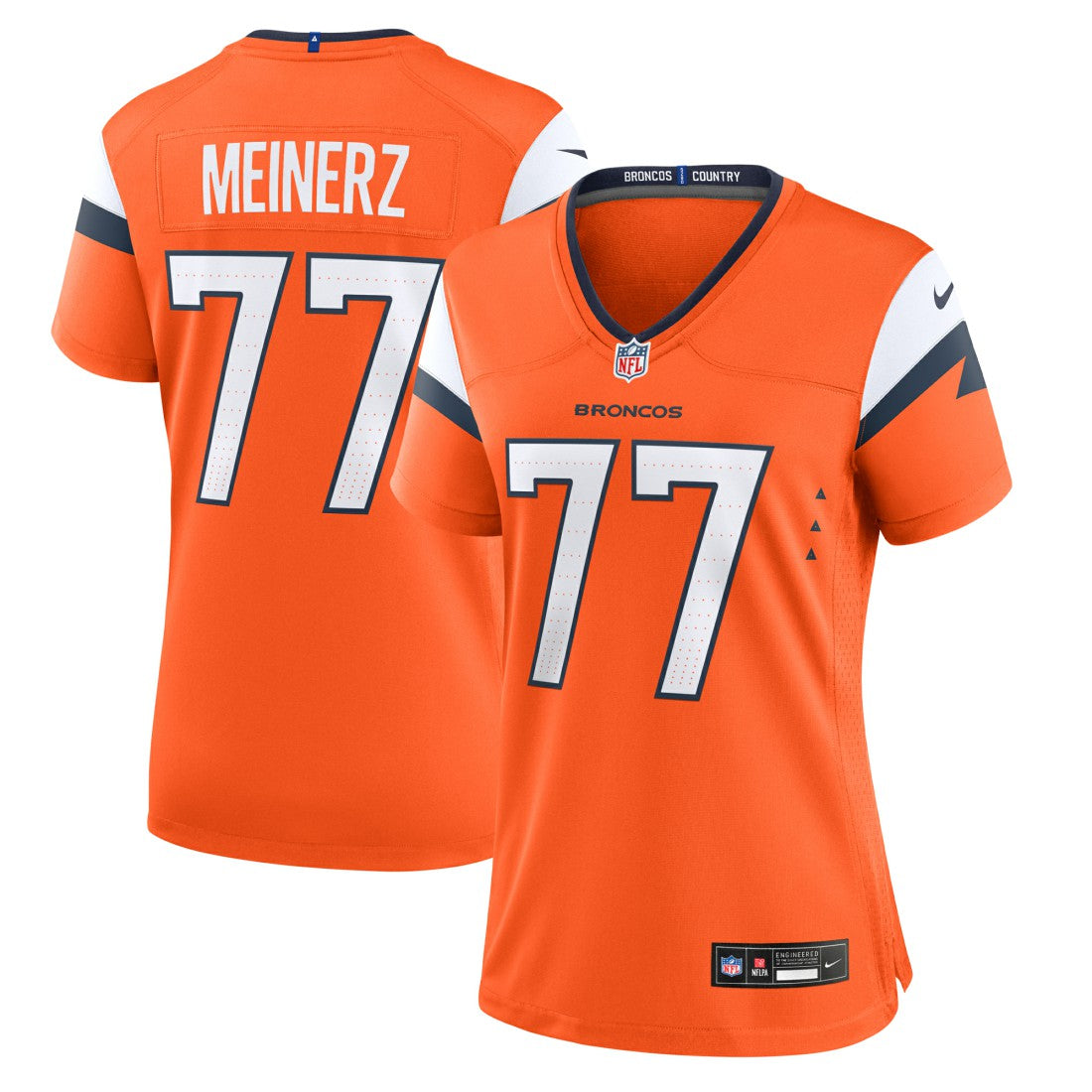 Quinn Meinerz Denver Broncos Women's Team Game Jersey Orange - Nike