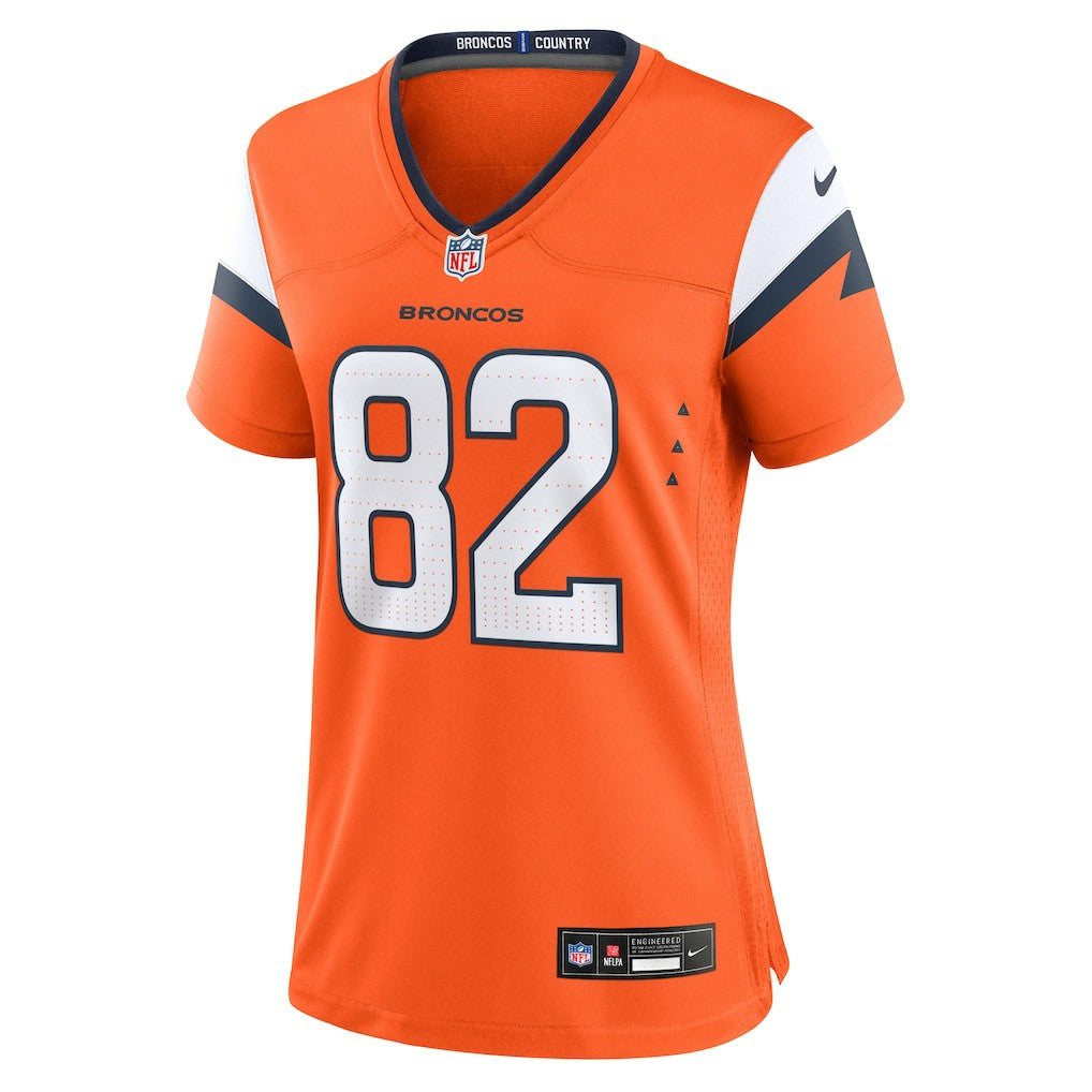 Adam Trautman Denver Broncos Women's Team Game Jersey Orange - Nike