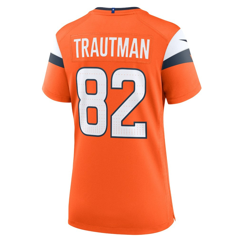 Adam Trautman Denver Broncos Women's Team Game Jersey Orange - Nike