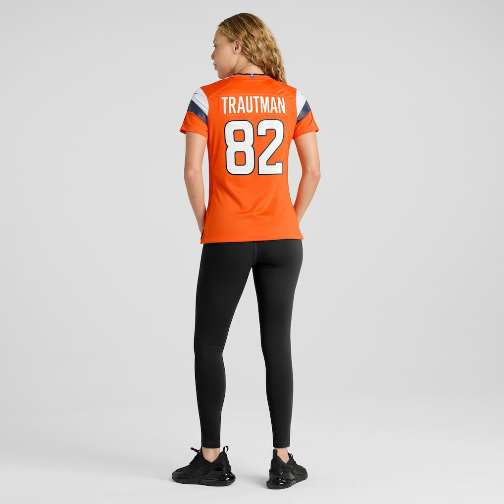Adam Trautman Denver Broncos Women's Team Game Jersey Orange - Nike