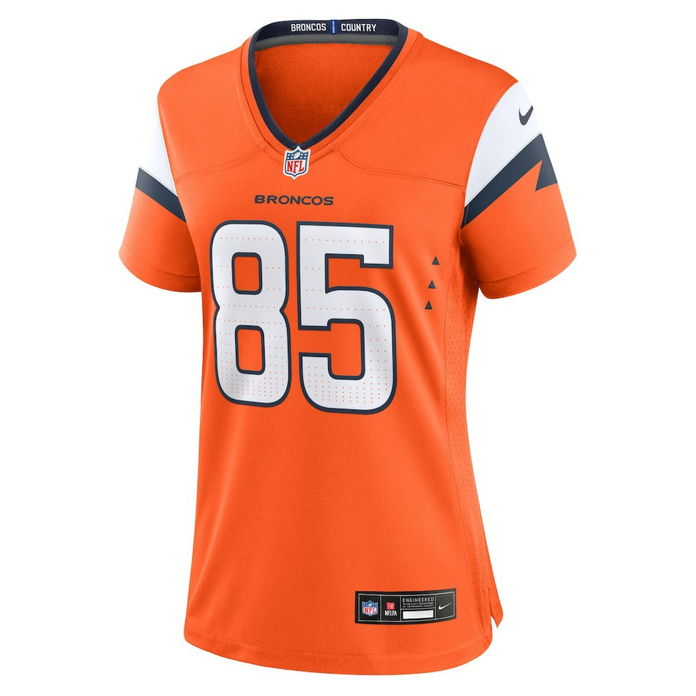Lucas Krull Denver Broncos Women's Team Game Jersey Orange - Nike