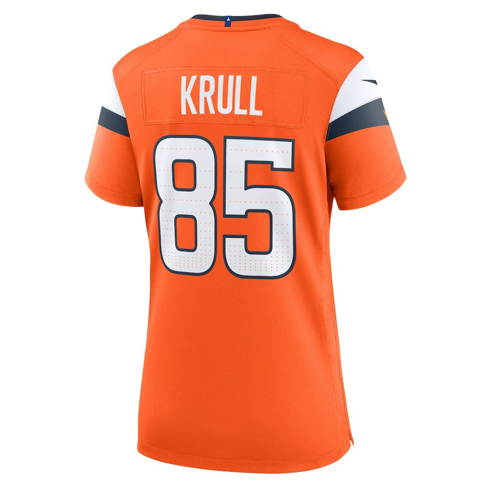 Lucas Krull Denver Broncos Women's Team Game Jersey Orange - Nike