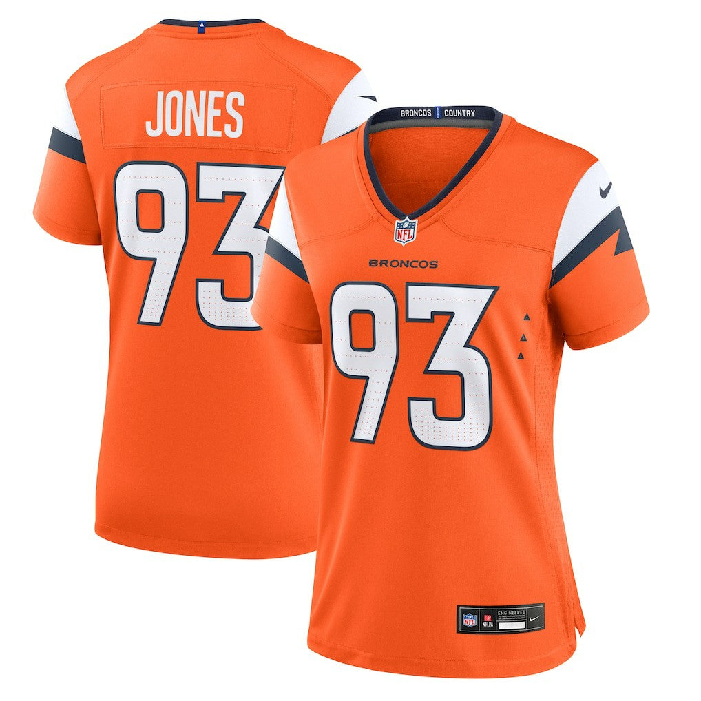 D.J. Jones Denver Broncos Women's Team Game Jersey Orange - Nike