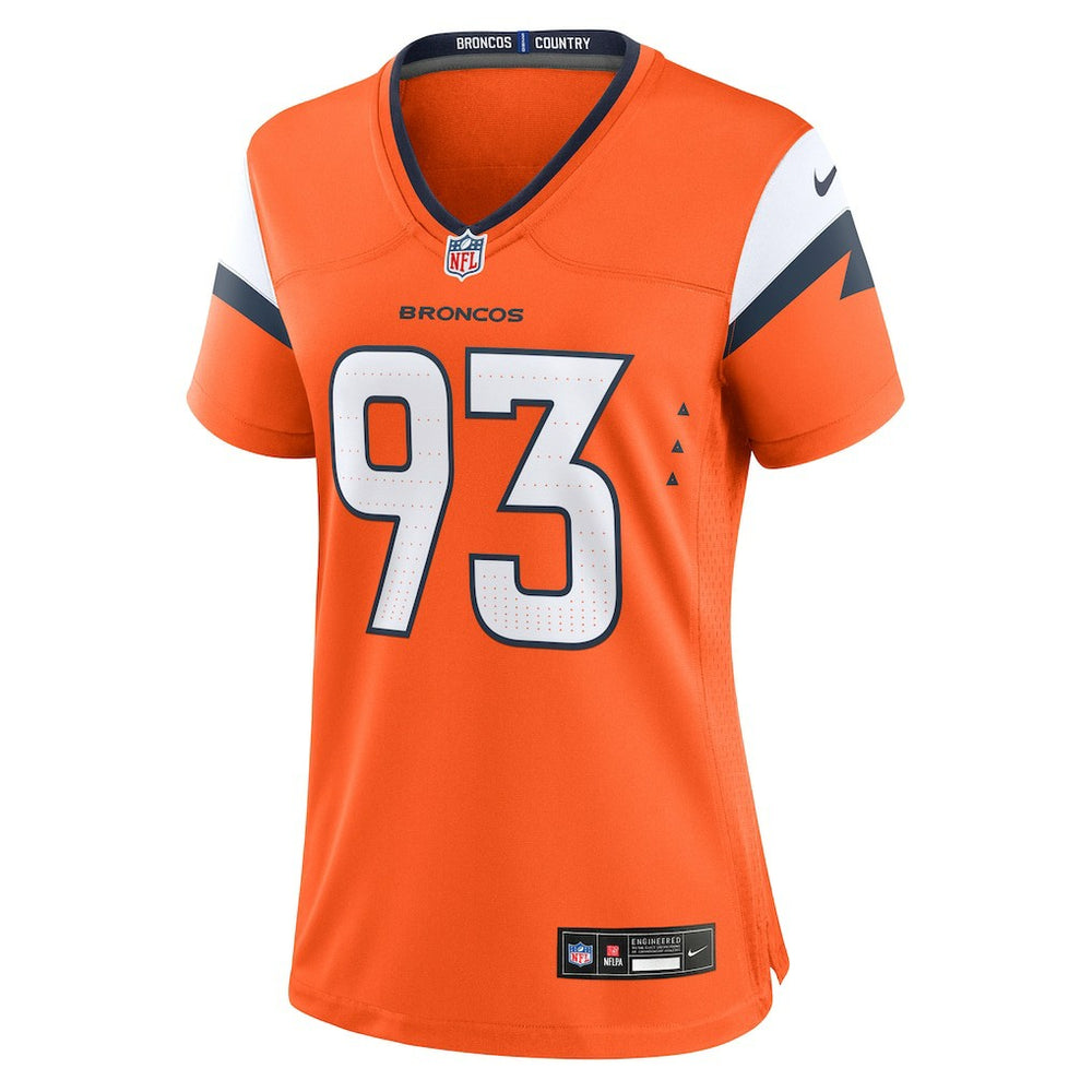 D.J. Jones Denver Broncos Women's Team Game Jersey Orange - Nike