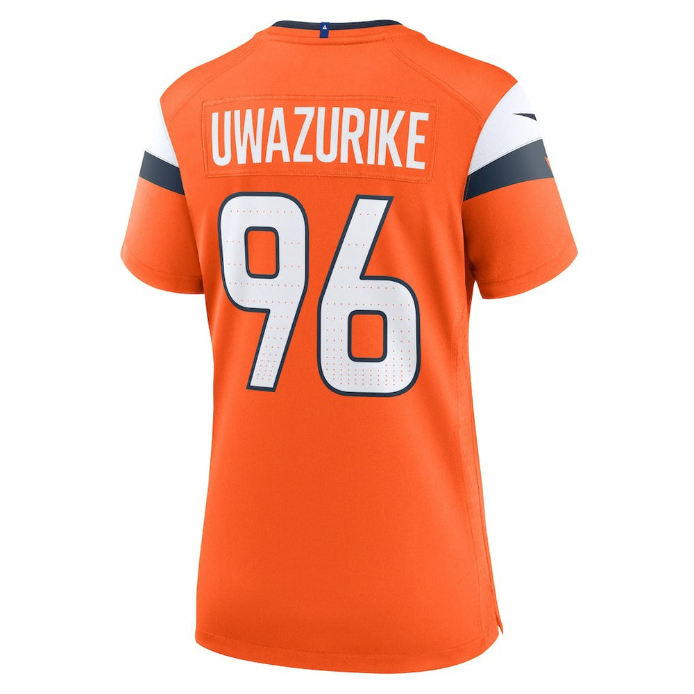 Eyioma Uwazurike Denver Broncos Women's Team Game Jersey Orange - Nike