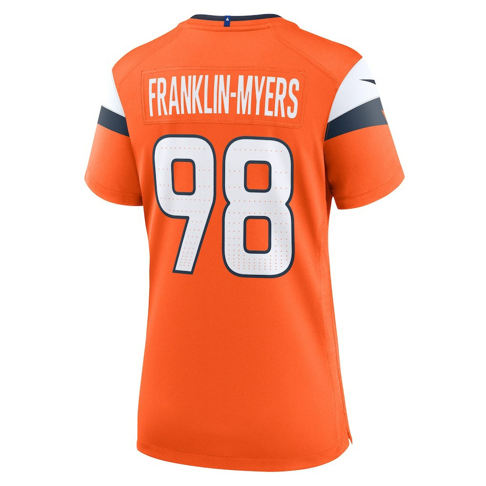 John Franklin-Myers Denver Broncos Women's Team Game Jersey Orange - Nike